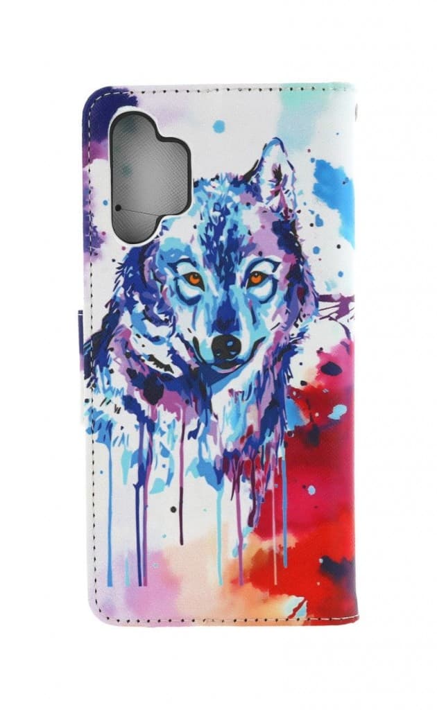 Pouzdro TopQ Samsung A13 knížkové Kresba vlka 73476 - náhled 2