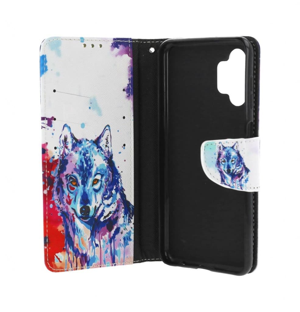 Pouzdro TopQ Samsung A13 knížkové Kresba vlka 73476 - náhled 3