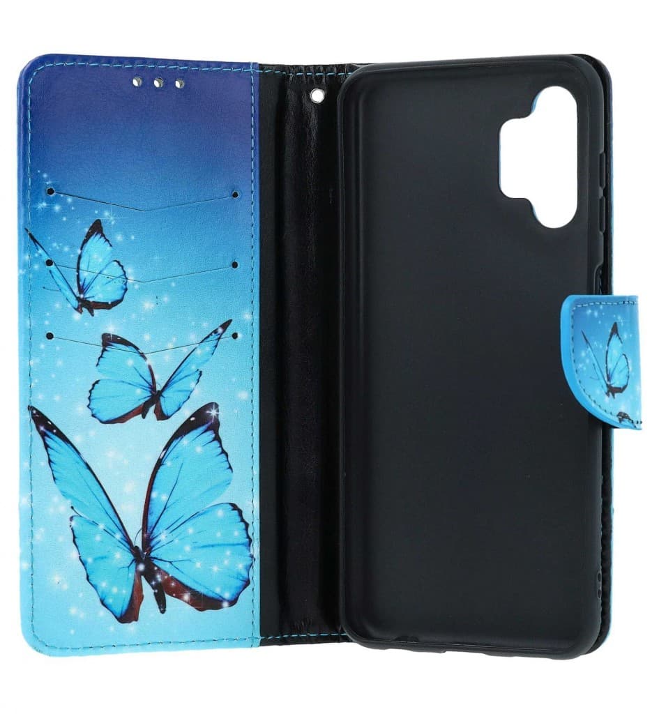 Pouzdro TopQ Samsung A13 knížkové Modří motýlci 73498 - náhled 3