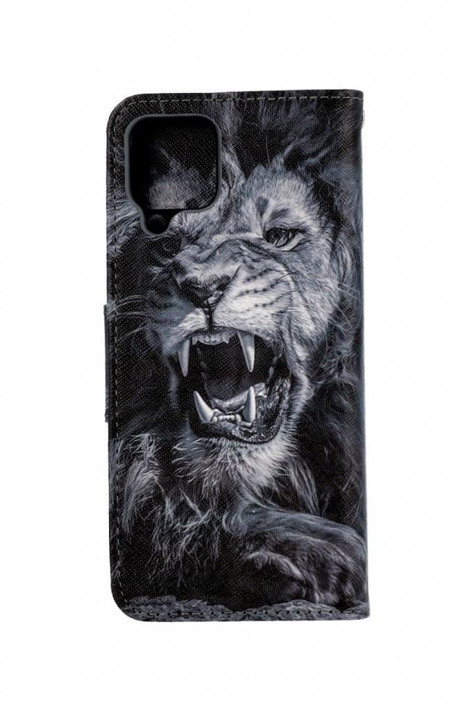 Pouzdro TopQ Samsung A22 knížkové Černobílý lev 66268 - náhled 2