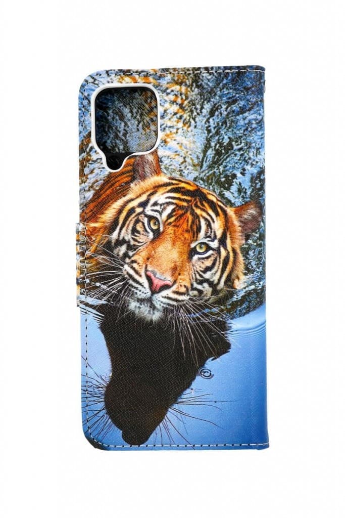 Pouzdro TopQ Samsung A22 knížkové Hnědý tygr 66283 - náhled 2