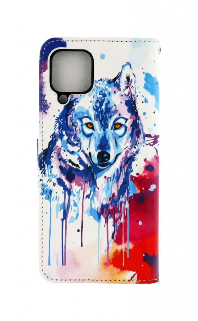 Pouzdro TopQ Samsung A22 knížkové Kresba vlka 60687 - náhled 2
