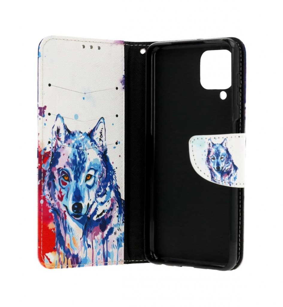 Pouzdro TopQ Samsung A22 knížkové Kresba vlka 60687 - náhled 3