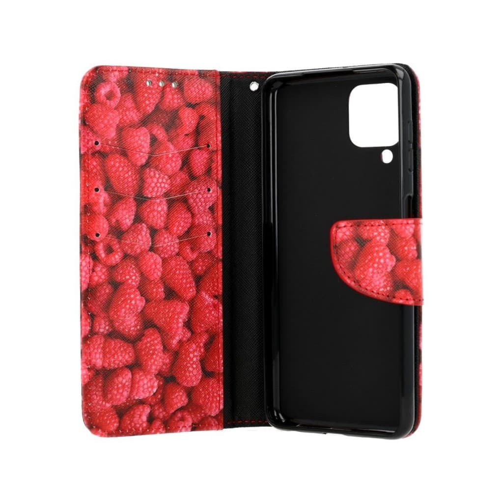 Pouzdro TopQ Samsung A22 knížkové Maliny 66263 - náhled 3