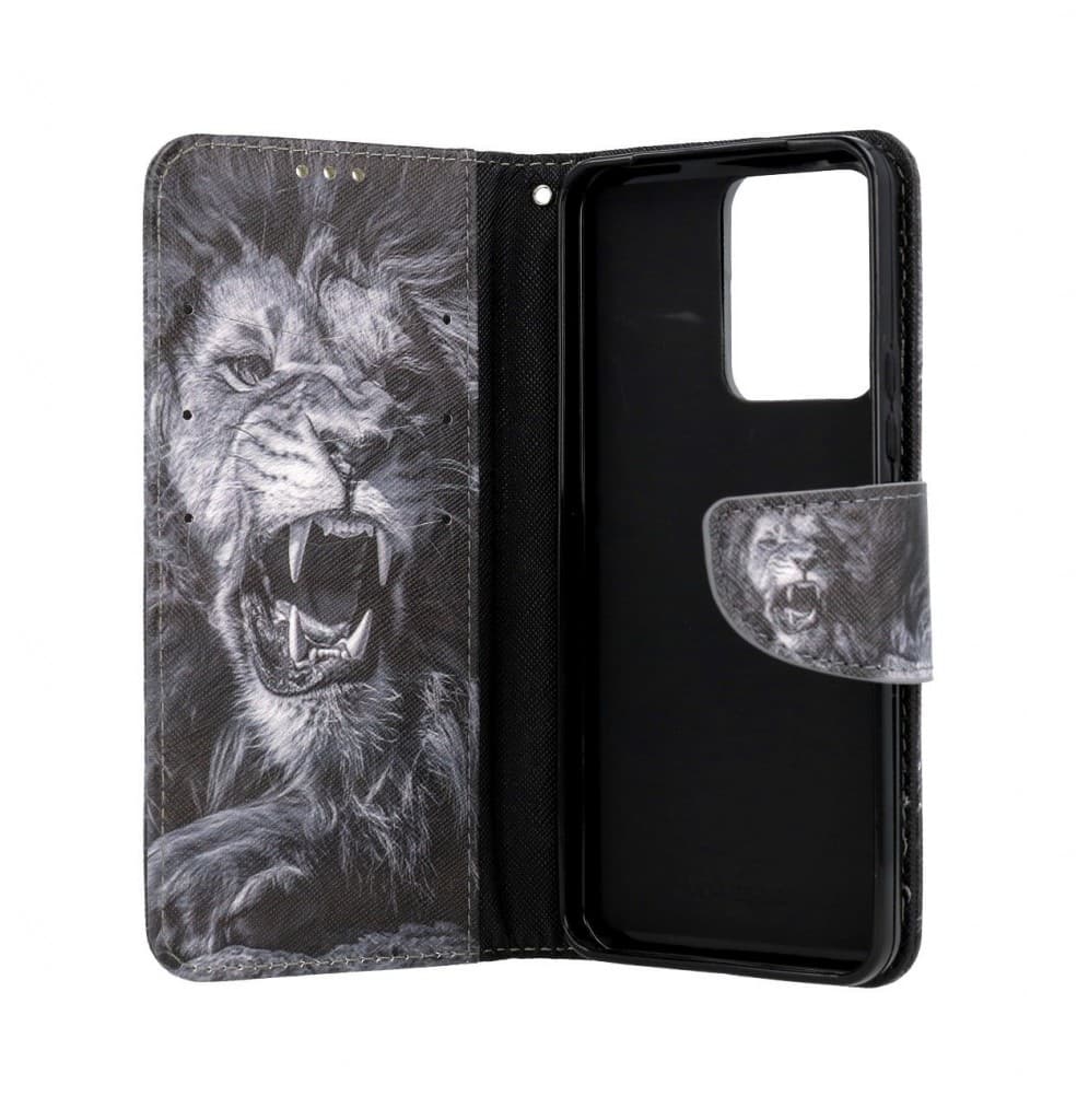 Pouzdro TopQ Vivo V23 5G knížkové Černobílý lev 73612 - náhled 3