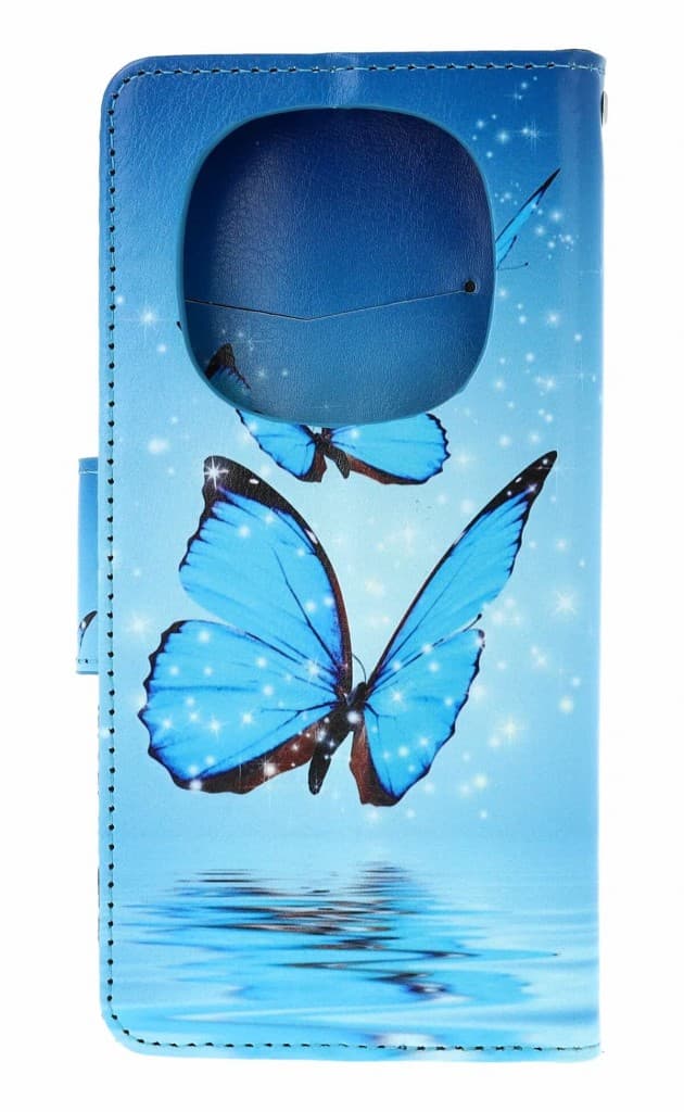 Pouzdro TopQ Xiaomi Redmi Note 15 knížkové Modří motýlci 172086 - náhled 2