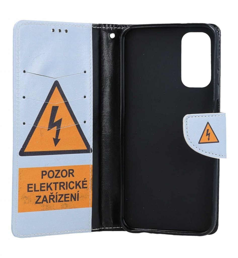 Pouzdro TopQ Samsung A14 5G knížkové Pozor elektrické zařízení 94248 - náhled 3