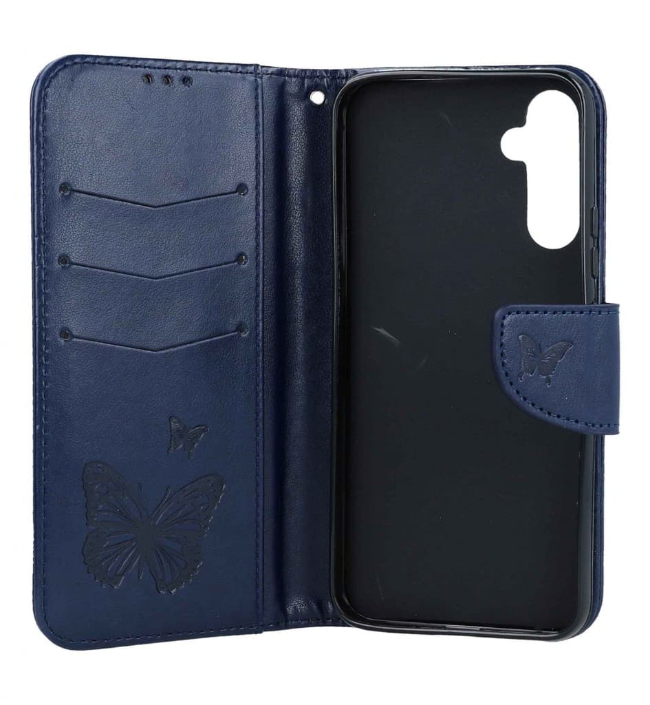 Pouzdro TopQ Samsung A34 knížkové Butterfly modré tmavé 111947 - náhled 3