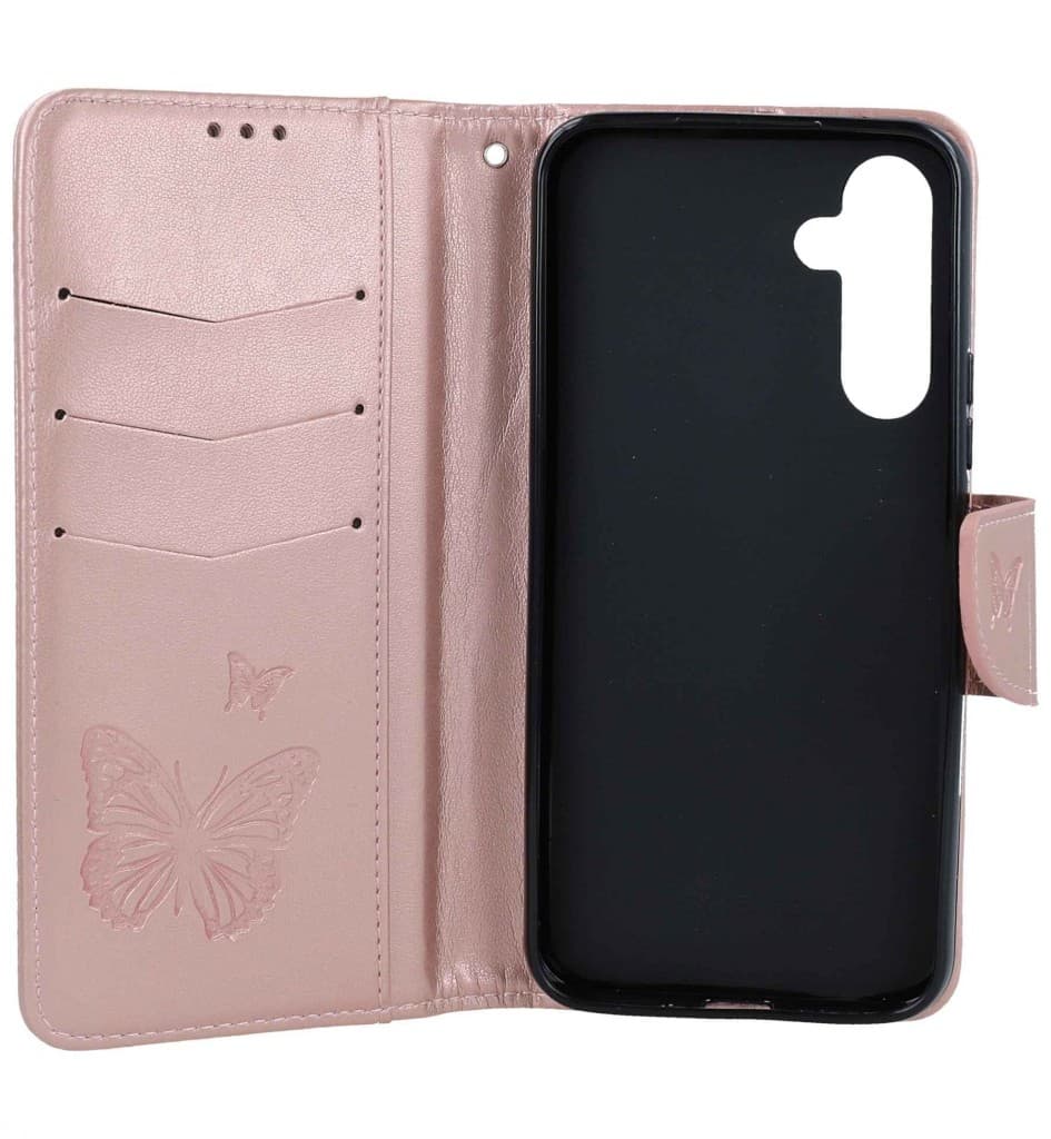 Pouzdro TopQ Samsung A54 5G knížkové Butterfly růžové světlé 111887 - náhled 3