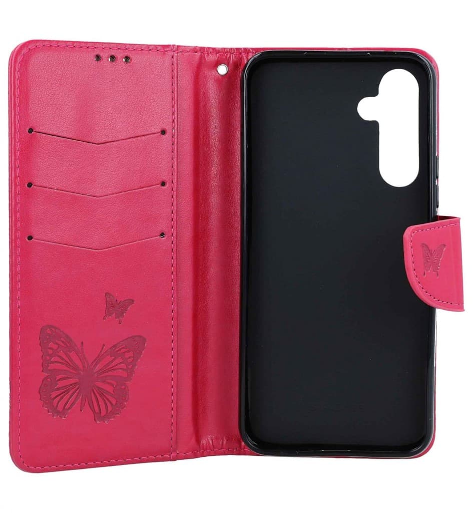Pouzdro TopQ Samsung A54 5G knížkové Butterfly růžové 111883 - náhled 3