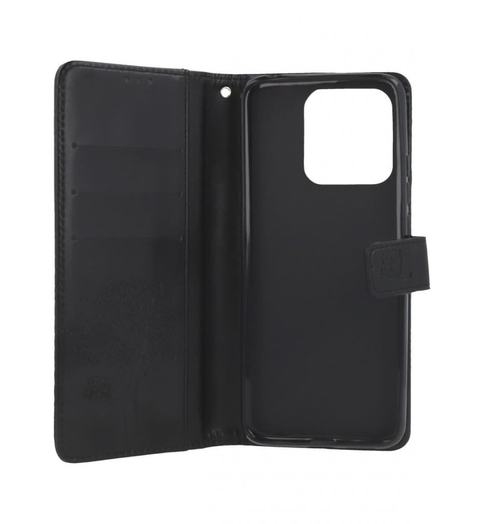 Pouzdro TopQ Xiaomi Redmi 10C knížkové Černý strom sovičky 81011 - náhled 3