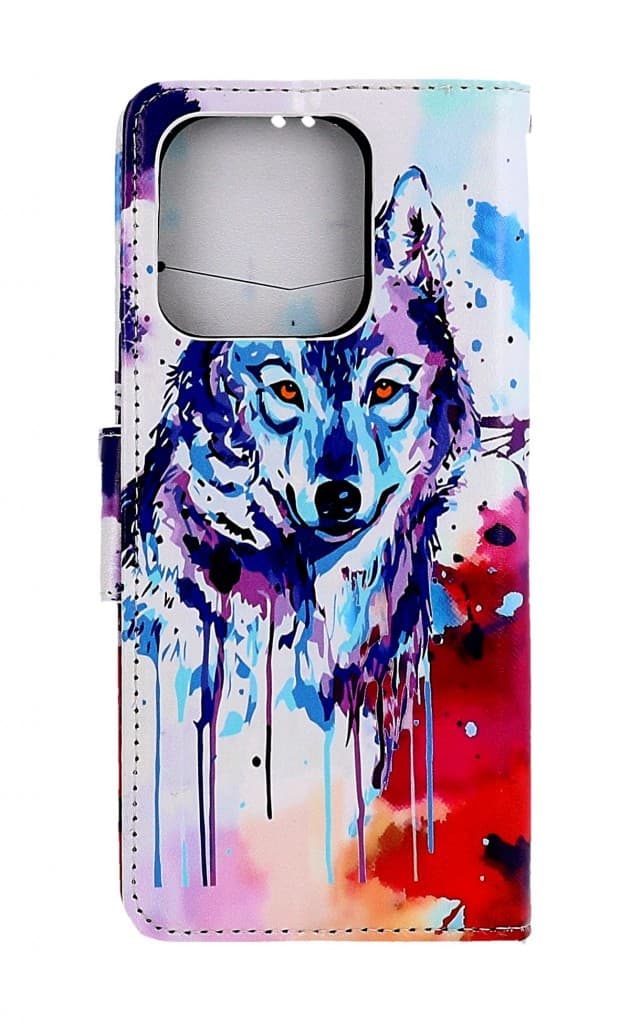 Pouzdro TopQ Xiaomi Redmi 12C knížkové Kresba vlka 95586 - náhled 2