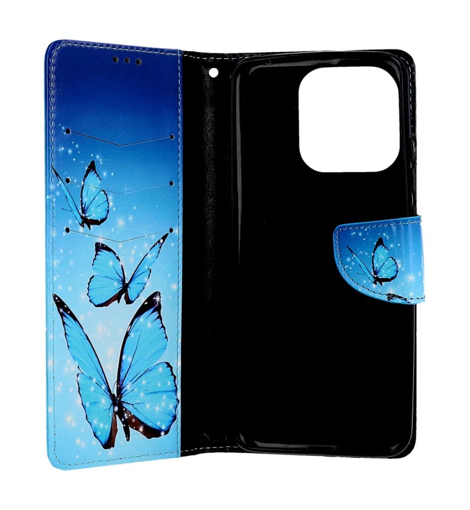 Pouzdro TopQ Xiaomi Redmi 12C knížkové Modří motýlci 95585 - náhled 3