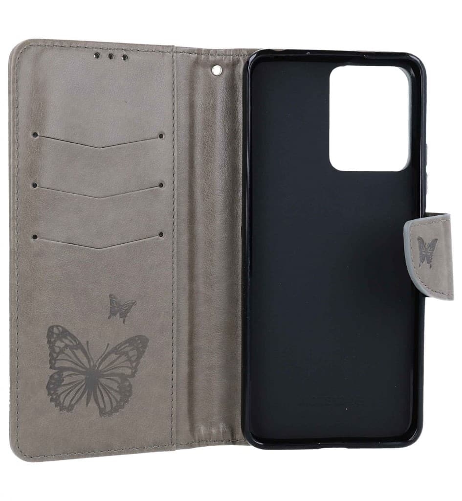 Pouzdro TopQ Xiaomi Redmi Note 12 knížkové Butterfly šedé 112026 - náhled 3