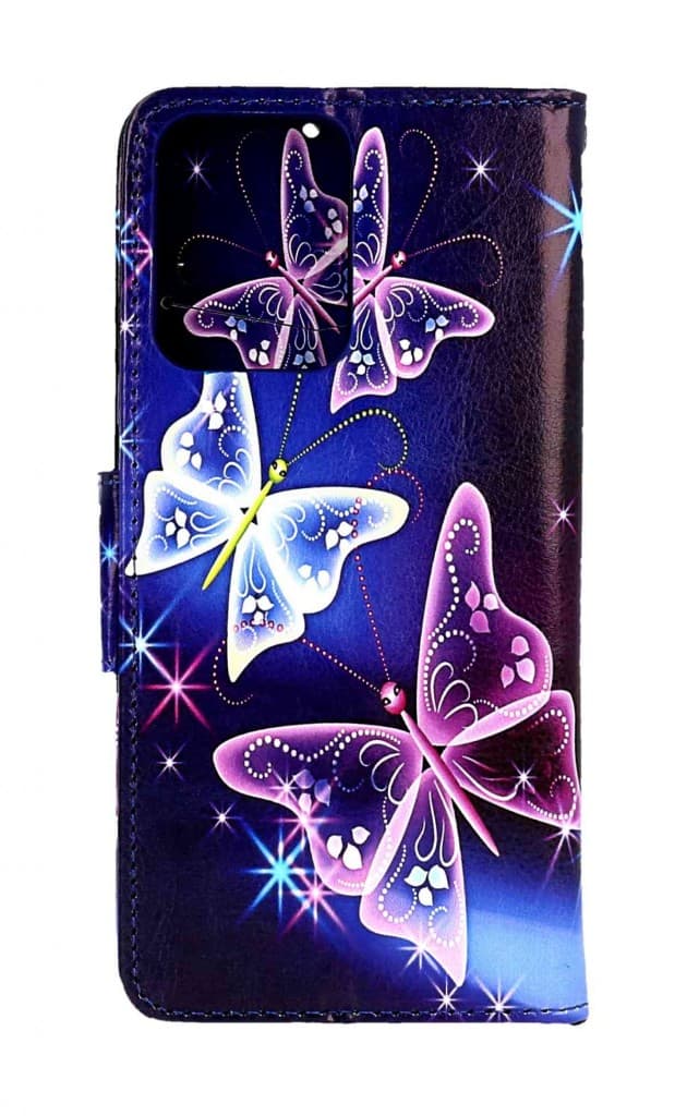 Pouzdro TopQ Xiaomi Redmi Note 12 knížkové Modré s motýlky 95613 - náhled 2