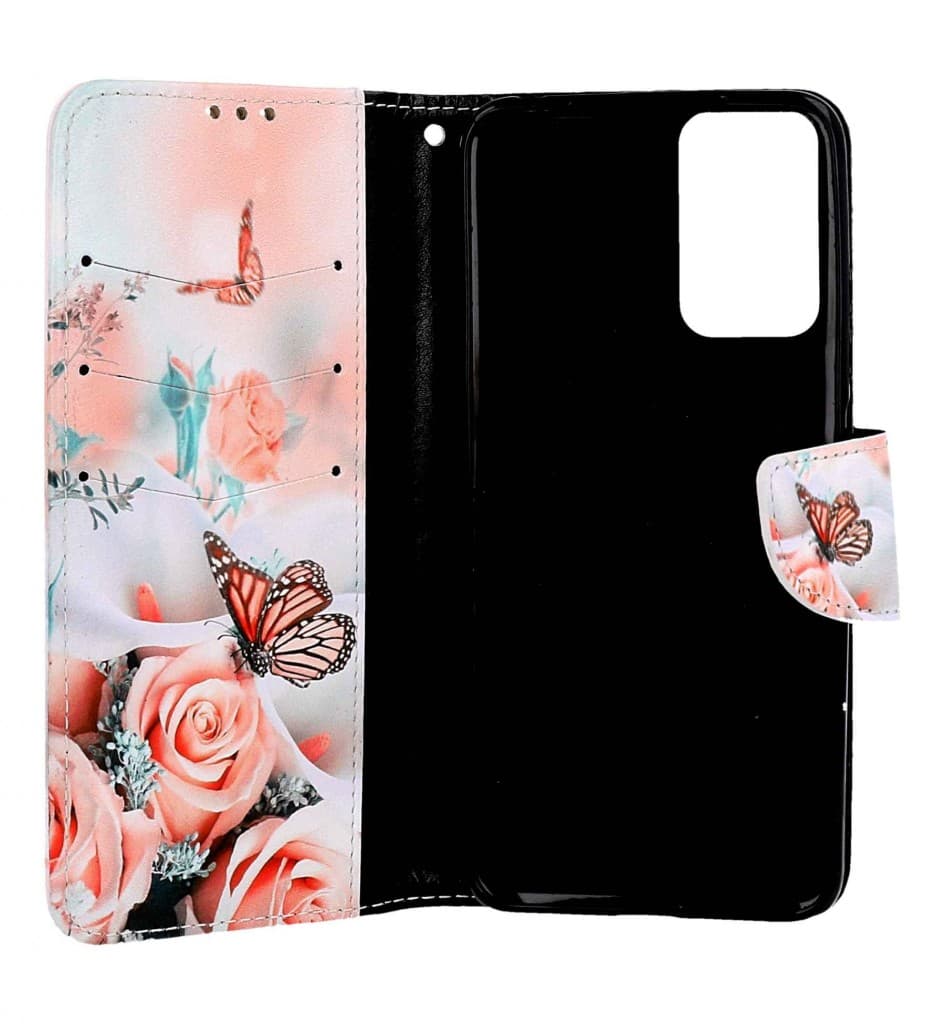 Pouzdro TopQ Xiaomi Redmi Note 12S knížkové Růže s motýlem 107426 - náhled 3