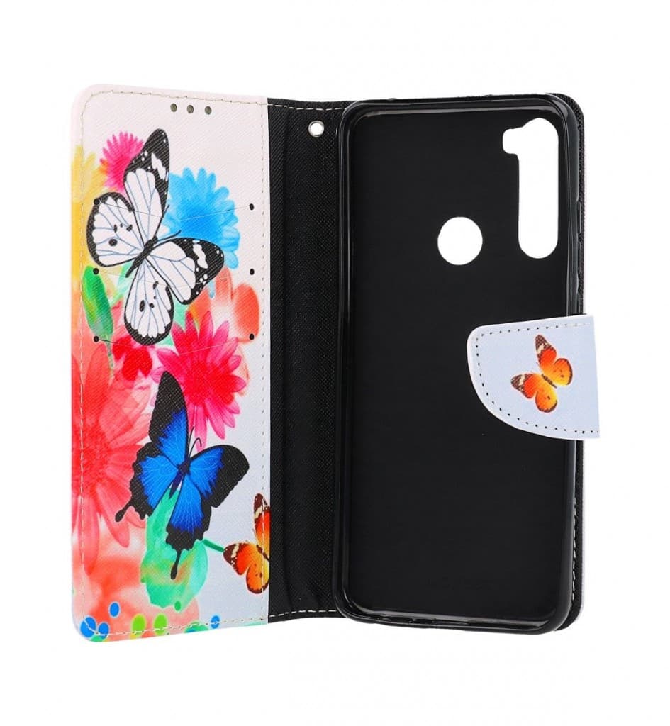 Pouzdro TopQ Xiaomi Redmi Note 8T knížkové Barevné s motýlky 46875 - náhled 3