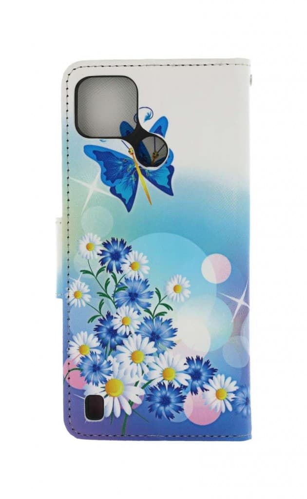 Pouzdro TopQ Realme C25Y knížkové Bílé s motýlkem 70295 - náhled 2
