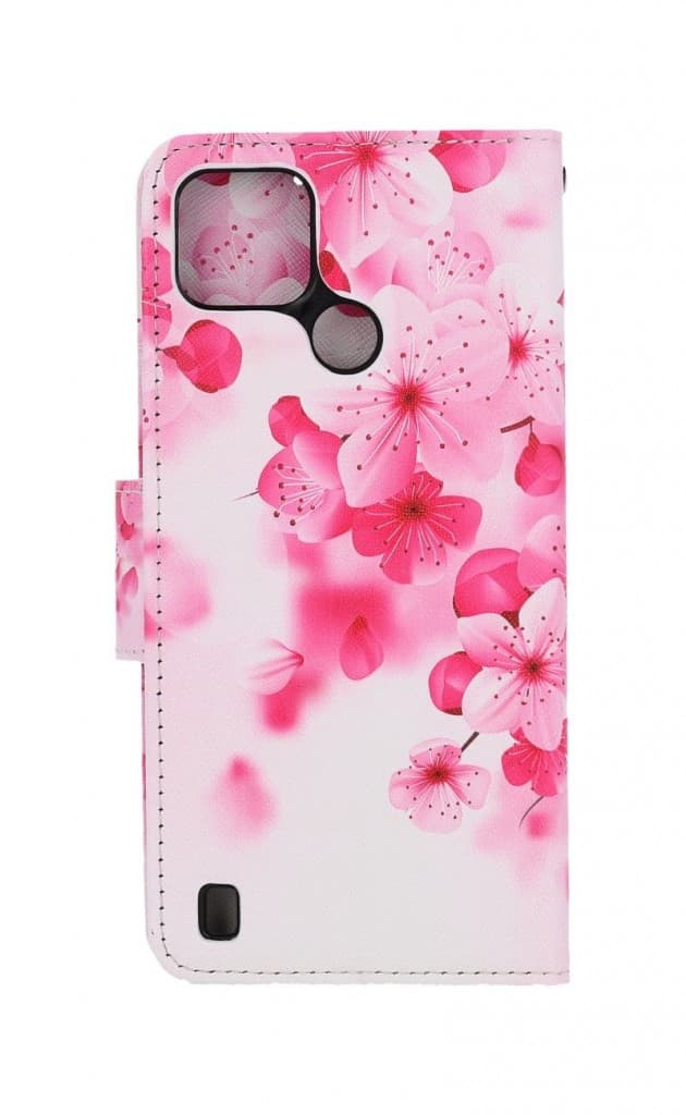 Pouzdro TopQ Realme C25Y knížkové Růžové kvítky 70346 - náhled 2