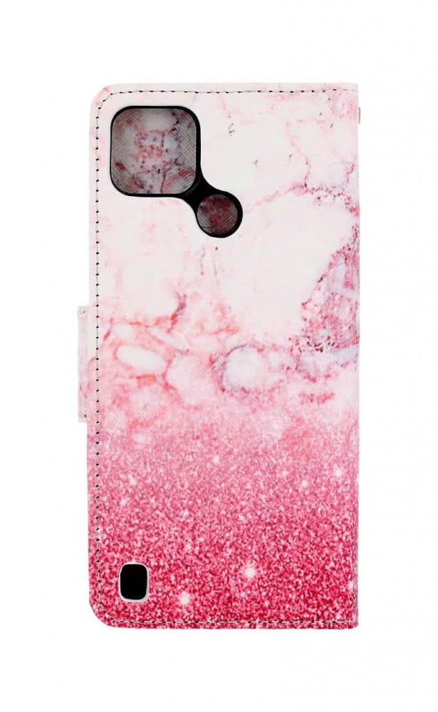 Pouzdro TopQ Realme C25Y knížkové Růžový mramor 70348 - náhled 2
