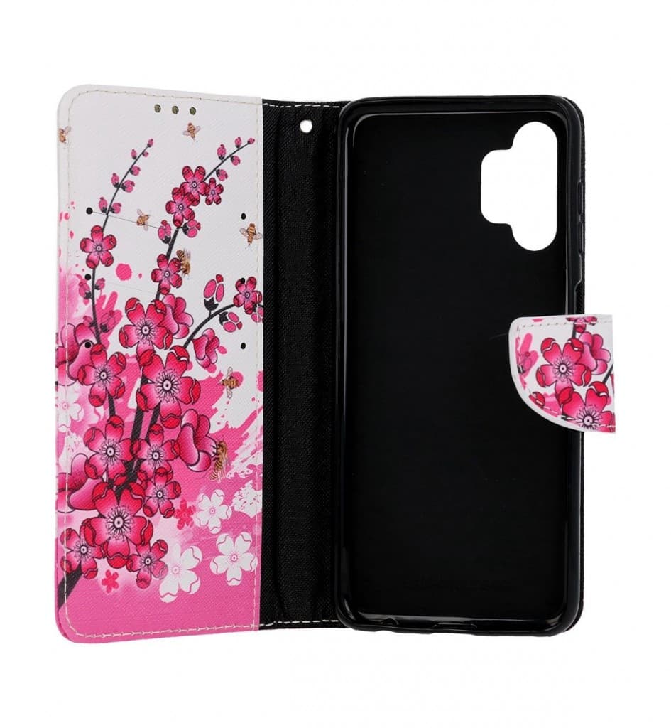 Pouzdro TopQ Samsung A13 knížkové Kytičky textil 73378 - náhled 3