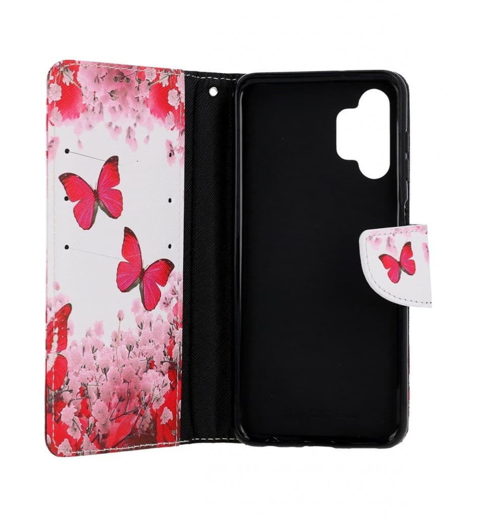 Pouzdro TopQ Samsung A13 knížkové Růžoví motýlci 73515 - náhled 3