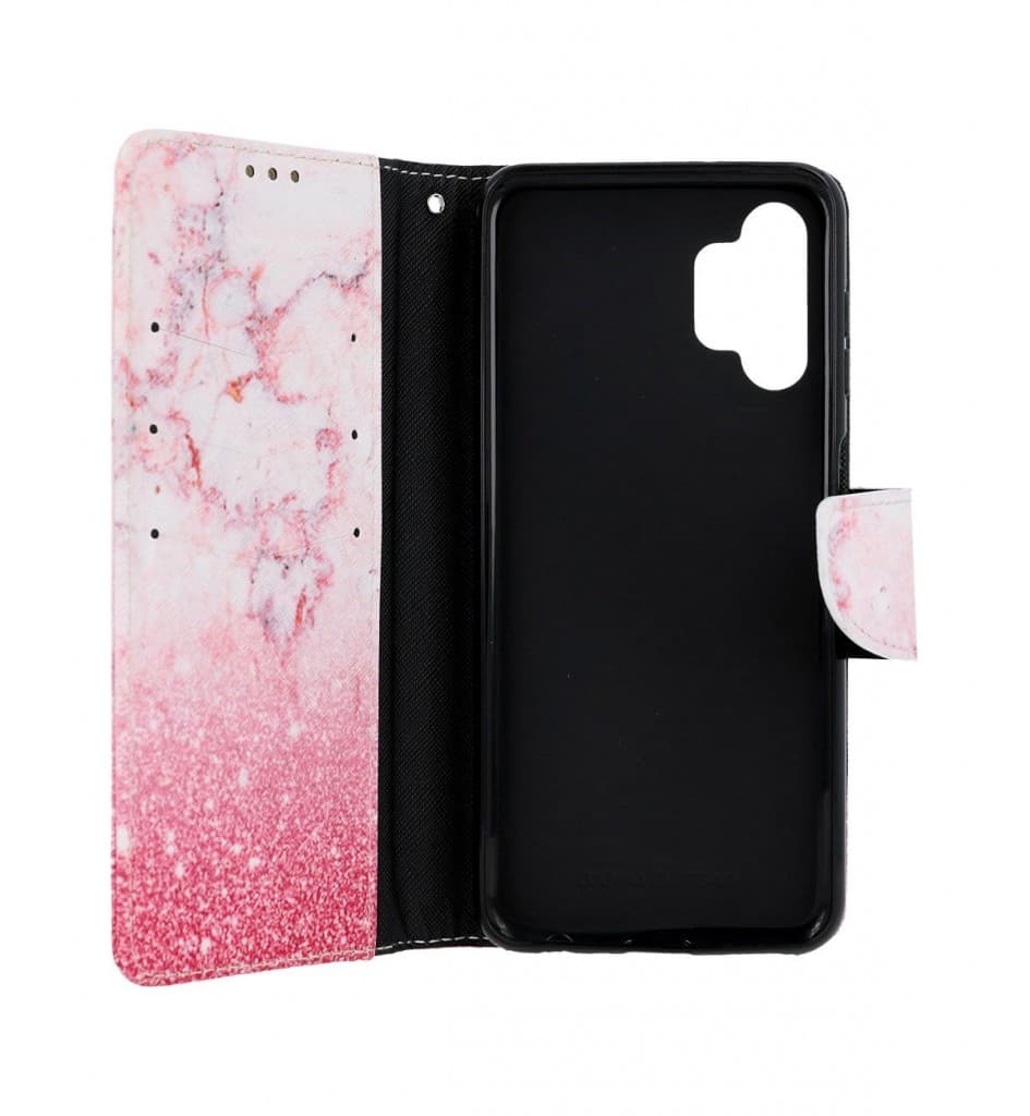 Pouzdro TopQ Samsung A13 knížkové Růžový mramor 73517 - náhled 3