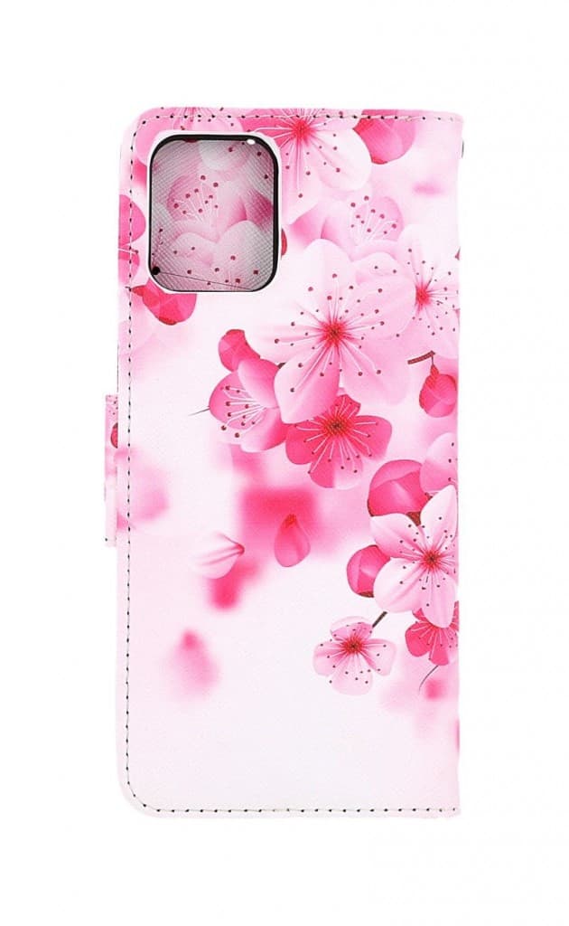 Pouzdro TopQ Vivo Y01 knížkové Růžové kvítky 74763 - náhled 2