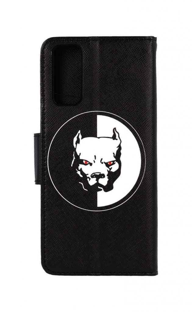 Pouzdro TopQ Vivo Y11s knížkové Černobílý pitbull 71373 - náhled 2