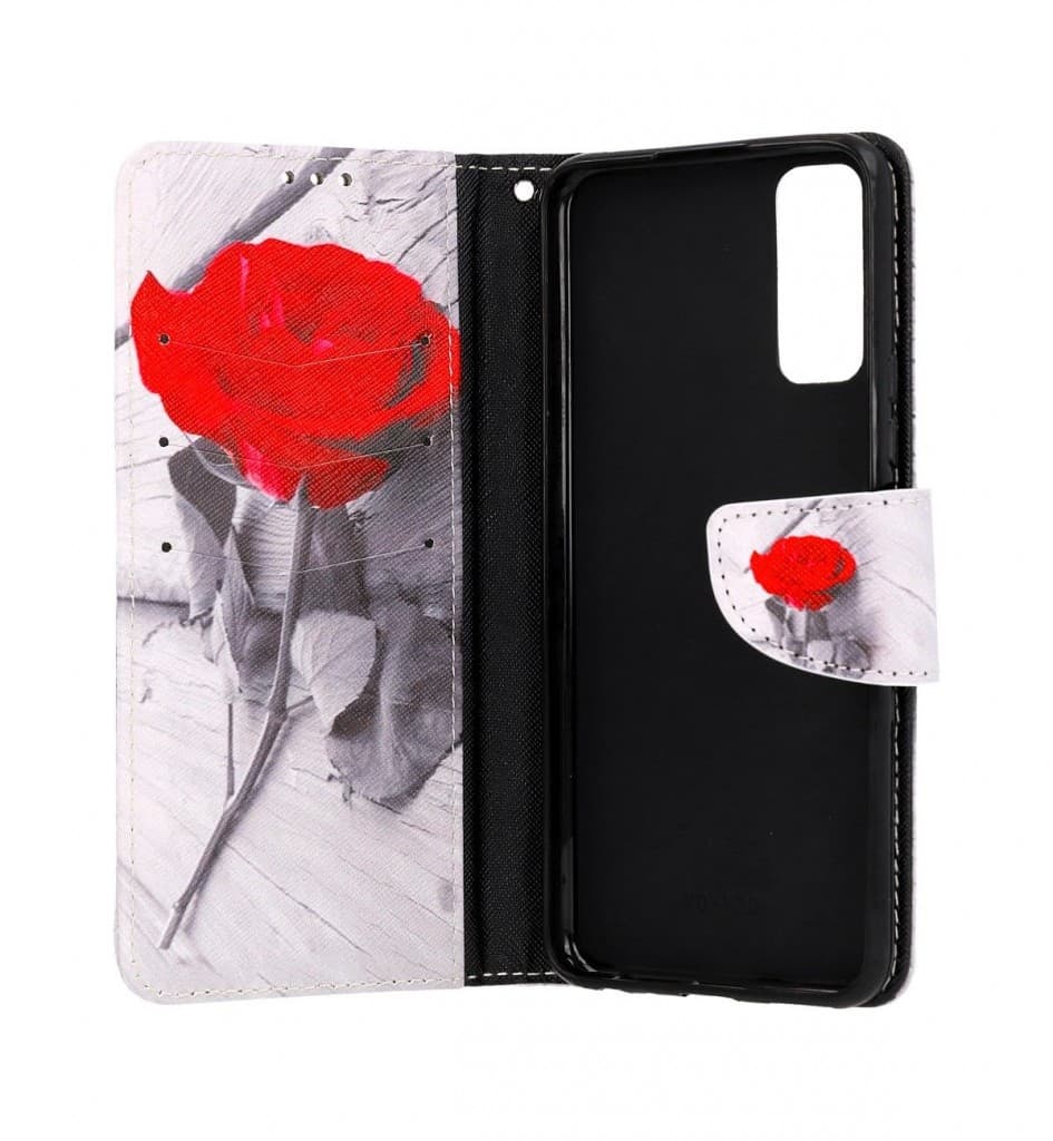 Pouzdro TopQ Vivo Y11s knížkové Červená růže 71371 - náhled 3