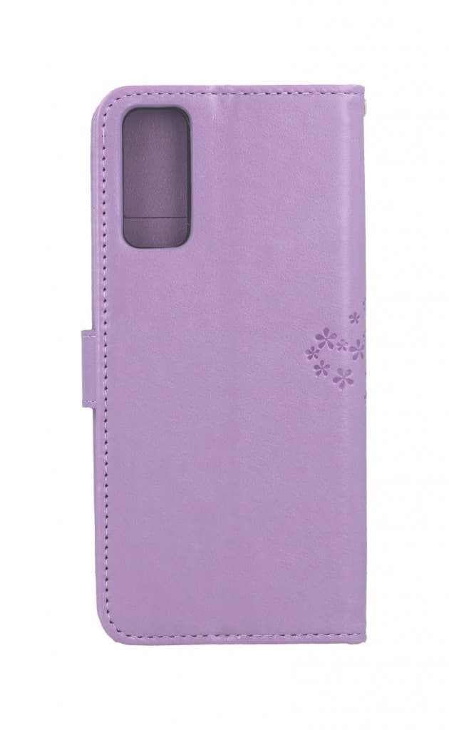 Pouzdro TopQ Vivo Y11s knížkové Světle fialový strom sovičky 68675 - náhled 2