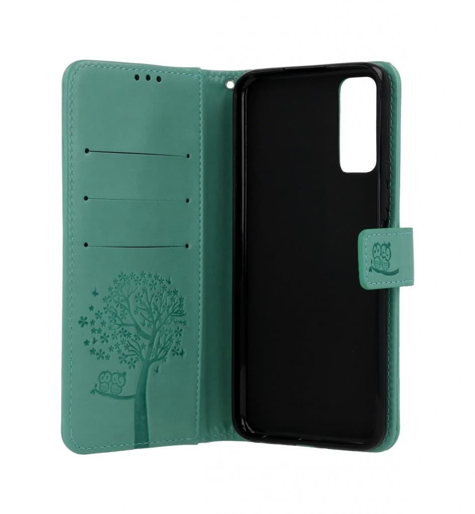 Pouzdro TopQ Vivo Y11s knížkové Zelený strom sovičky 68674 - náhled 3
