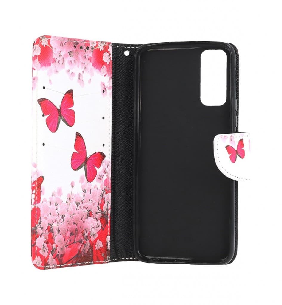 Pouzdro TopQ Vivo Y20s knížkové Růžoví motýlci 71263 - náhled 3
