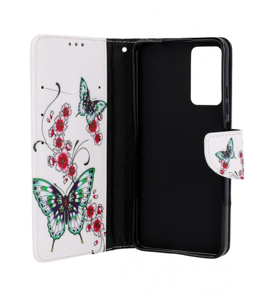 Pouzdro TopQ Xiaomi Redmi Note 11 Pro knížkové Motýlci s květinou 73723 - náhled 3