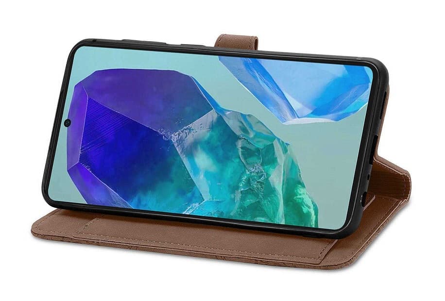 Pouzdro TopQ Samsung A16 knížkové se zipem hnědé 132645 - náhled 4