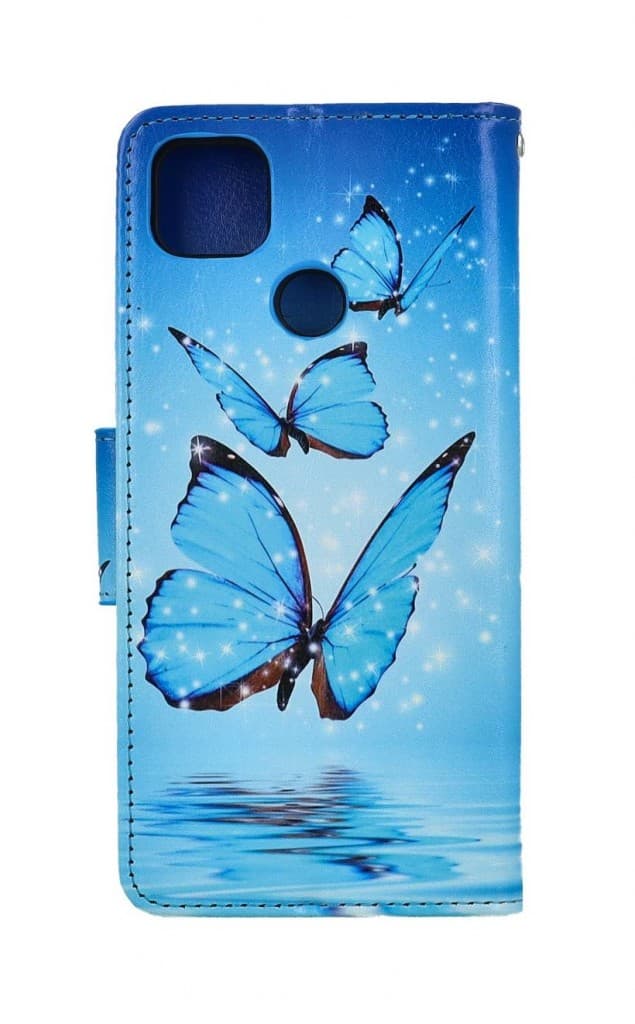 Pouzdro TopQ Xiaomi Redmi 9C knížkové Modří motýlci 54461 - náhled 2