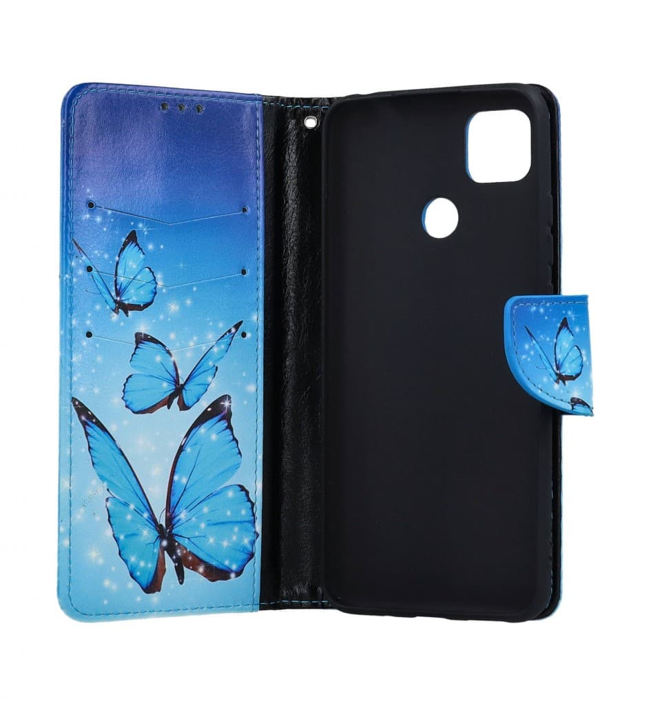Pouzdro TopQ Xiaomi Redmi 9C knížkové Modří motýlci 54461 - náhled 3