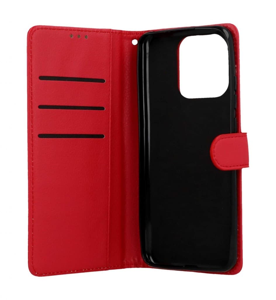 Pouzdro TopQ Xiaomi Redmi 12C knížkové červené s přezkou 95398 - náhled 3