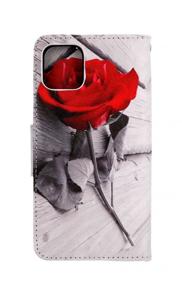 Pouzdro TopQ iPhone 11 knížkové Červená růže 63791 - náhled 2