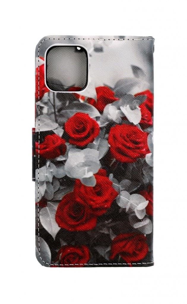 Pouzdro TopQ iPhone 11 knížkové Červené růže mix 63801 - náhled 2