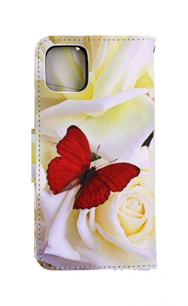 Pouzdro TopQ iPhone 11 knížkové Červený motýl 63793 - náhled 2