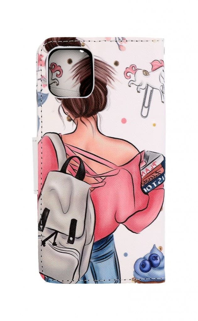 Pouzdro TopQ iPhone 11 knížkové Dívka 63725 - náhled 2