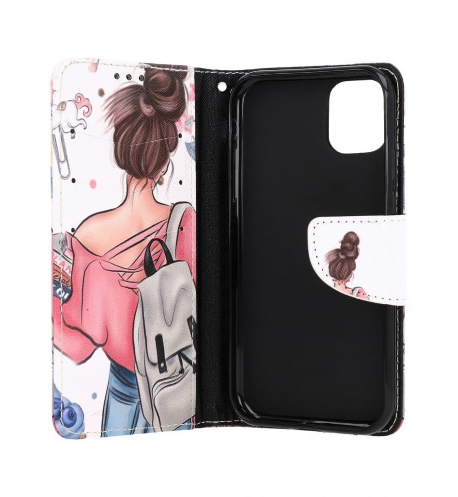 Pouzdro TopQ iPhone 11 knížkové Dívka 63725 - náhled 3