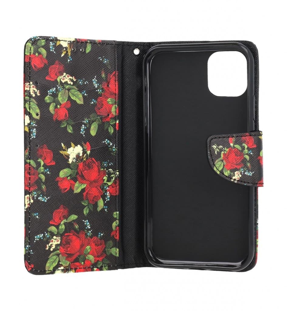 Pouzdro TopQ iPhone 11 knížkové Květy růží 63804 - náhled 3