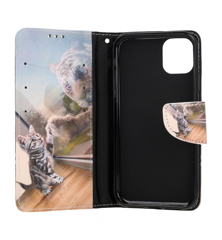 Pouzdro TopQ iPhone 11 knížkové Odraz tygra 63756 - náhled 3