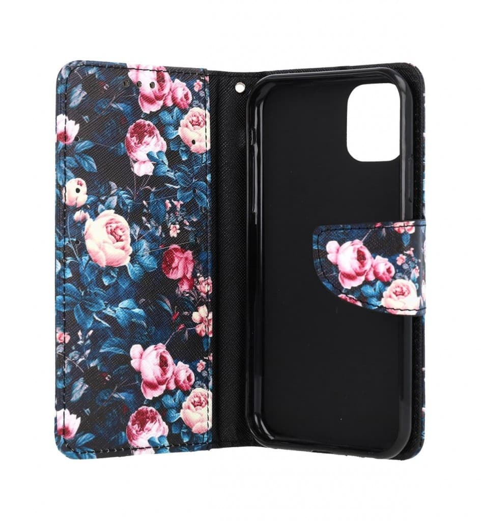 Pouzdro TopQ iPhone 11 knížkové Růžičky 63797 - náhled 3
