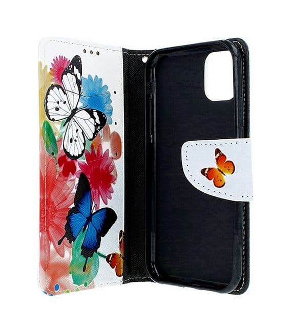 Pouzdro TopQ iPhone 11 knížkové Barevné s motýlky 49782 - náhled 3