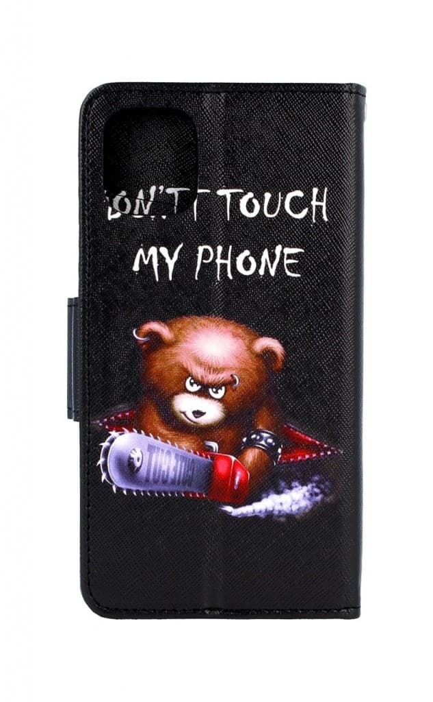 Pouzdro TopQ iPhone 11 knížkové Don't Touch méďa 49780 - náhled 2