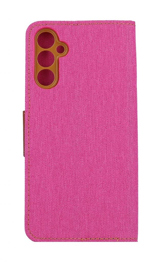 Pouzdro Canvas Samsung A14 knížkové růžové 108432 - náhled 2
