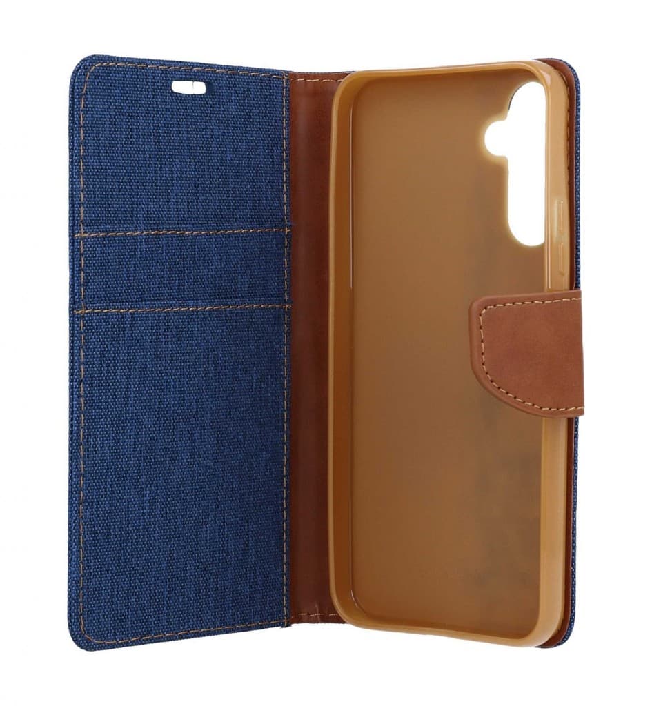 Pouzdro Canvas Samsung A34 knížkové modré tmavé 108426 - náhled 3